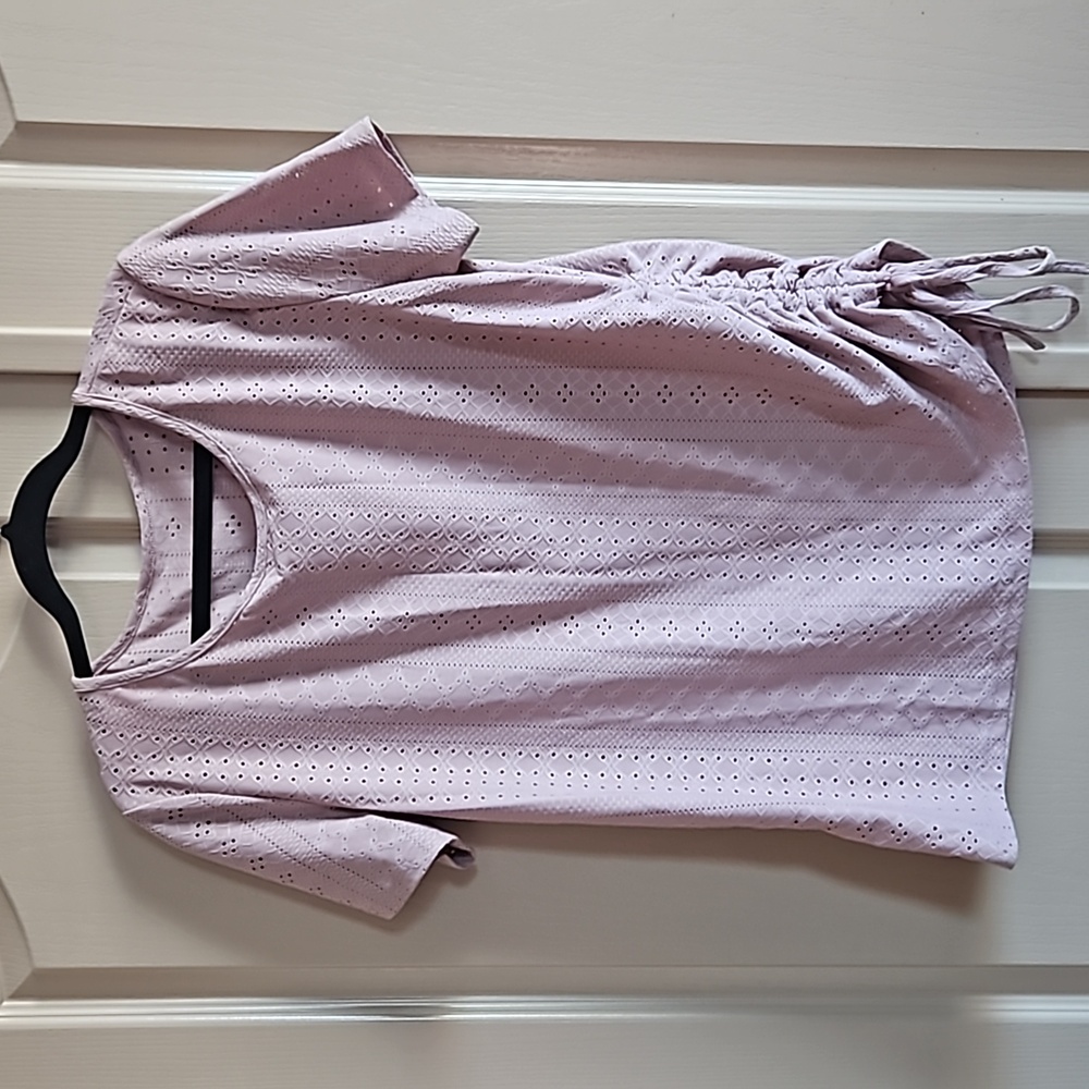 Flamingo rose colored blouse